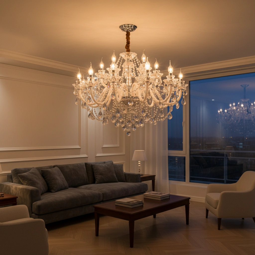 Versailles 1000mm 15-Arm K9 Crystal Chandelier Angle 4