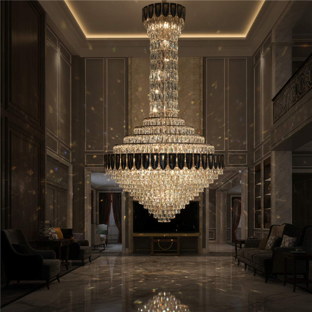 Versailles 3500 Grand Atrium Chandelier Detail Perspective