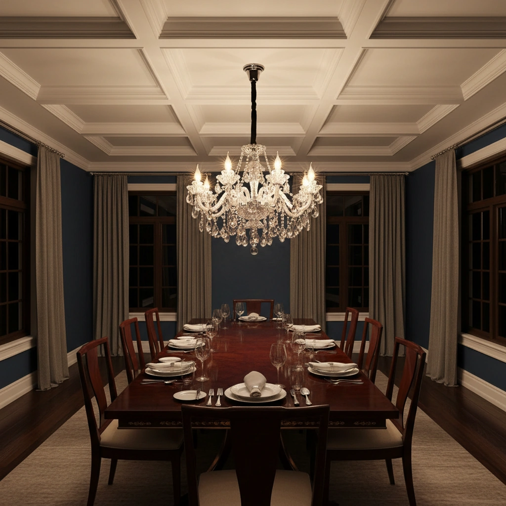 Versailles 6-Arm K9 Crystal Chandelier Angle 4