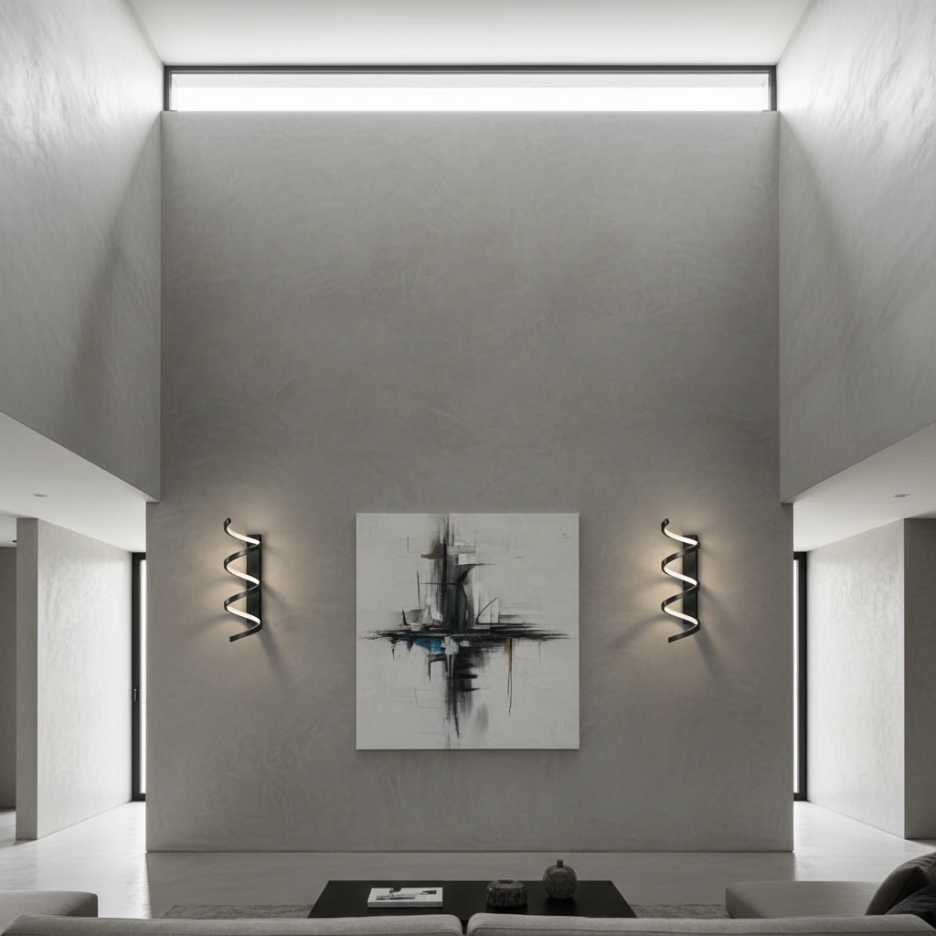 Vortex Spiral LED Wall Sconce Angle 2
