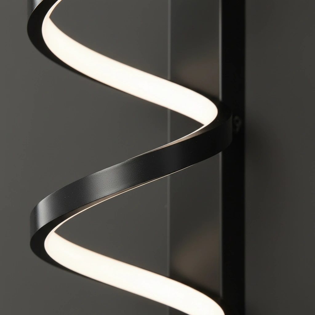 Vortex Spiral LED Wall Sconce Angle 3